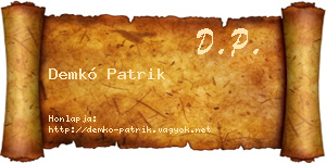 Demkó Patrik névjegykártya