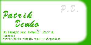 patrik demko business card